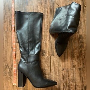 Jane and the Shoe Knee High Faux Leather Boots